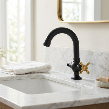 Lagomel single-hole bathroom faucet, set in a Traditional/Classic bathroom