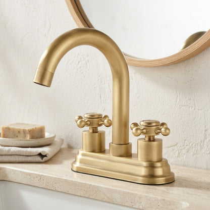 Lagomel centerset bathroom faucet, set in a Modern/Traditional/Classic bathroom
