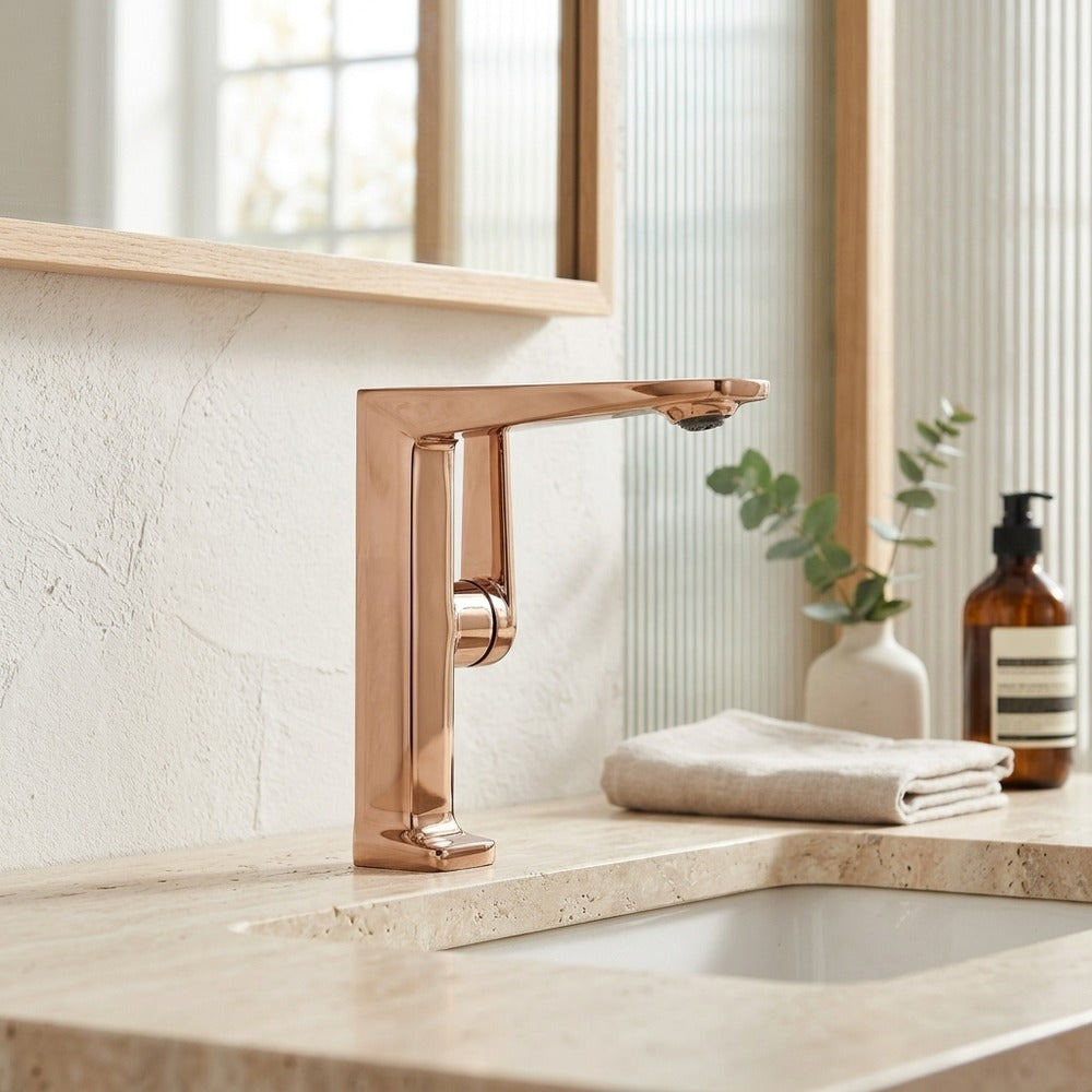 Lagomel single-hole bathroom faucet, set in a Traditional/Classic bathroom