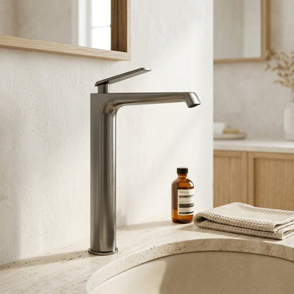 Lagomel single-hole bathroom faucet, set in a Traditional/Classic bathroom