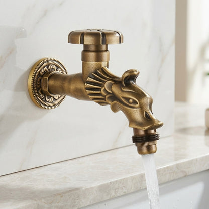 Lagomel wall-mounted single-handle washing machine faucet, set in a Vintage/Retro bathroom