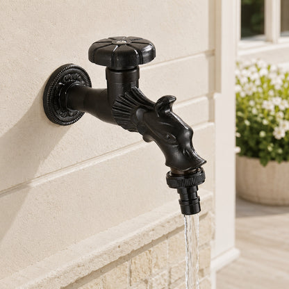 Lagomel wall-mounted single-handle washing machine faucet, set in a Vintage/Retro bathroom