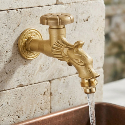 Lagomel wall-mounted single-handle washing machine faucet, set in a Vintage/Retro bathroom