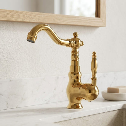 Lagomel single-hole bathroom faucet, set in a Traditional/Classic bathroom