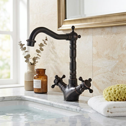 Lagomel single-hole bathroom faucet, set in a Traditional/Classic bathroom