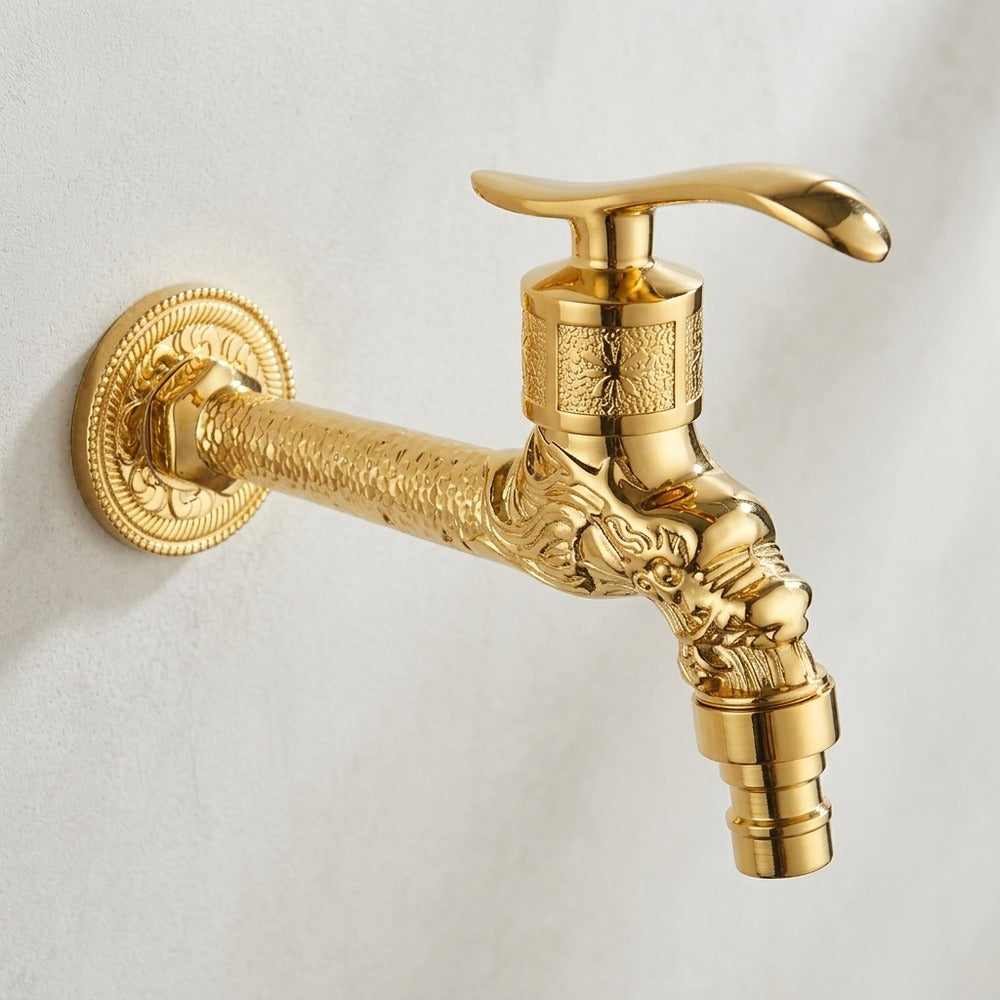 Lagomel wall-mounted washing machine faucet, set in a Traditional/Classic/Rustic/Industrial bathroom