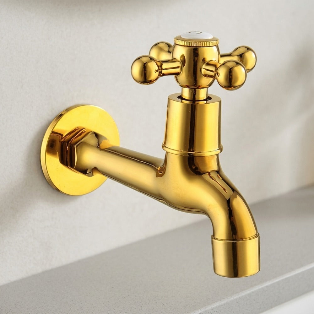 Lagomel wall-mounted washing machine faucet, set in a Traditional/Classic/Rustic/Industrial bathroom