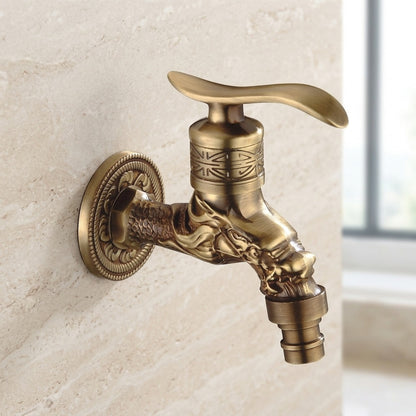 Lagomel wall-mounted washing machine faucet, set in a Traditional/Classic/Rustic/Industrial bathroom
