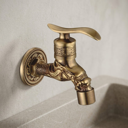 Lagomel wall-mounted washing machine faucet, set in a Traditional/Classic/Rustic/Industrial bathroom
