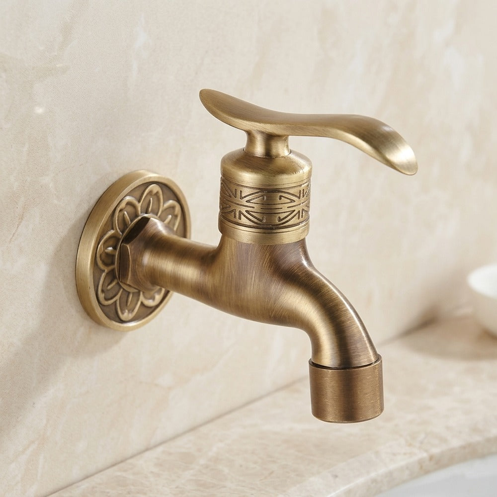 Lagomel wall-mounted washing machine faucet, set in a Traditional/Classic/Rustic/Industrial bathroom