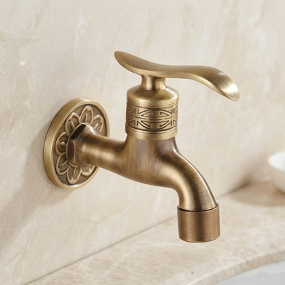 Lagomel wall-mounted washing machine faucet, set in a Traditional/Classic/Rustic/Industrial bathroom