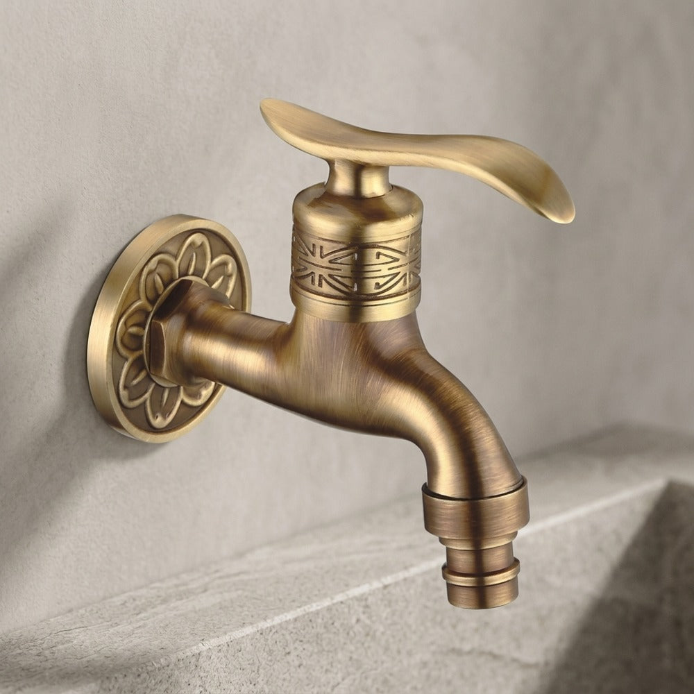 Lagomel wall-mounted washing machine faucet, set in a Traditional/Classic/Rustic/Industrial bathroom