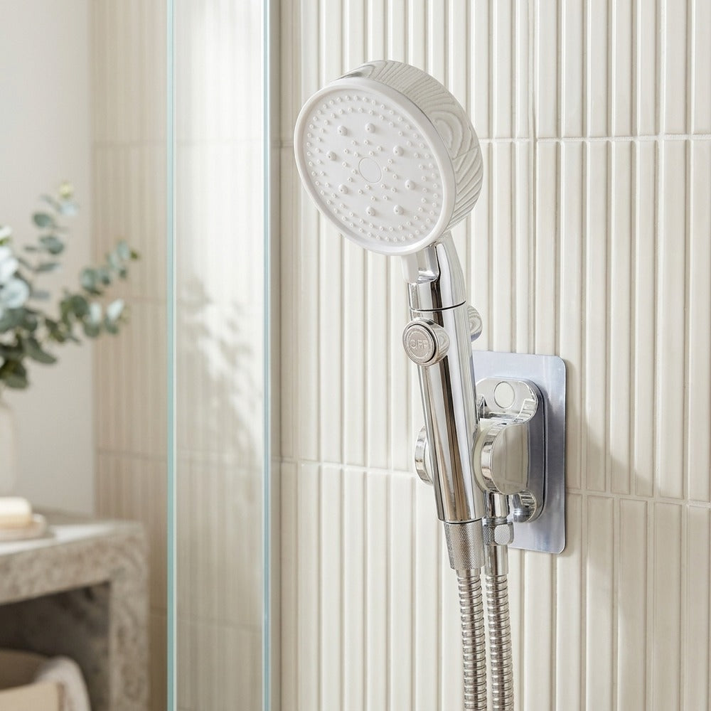 Lagomel hand shower, set in a Contemporary bathroom