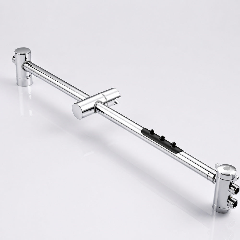 Integrated Body Jet Massage Shower Slide Bar, Chrome Contemporary Wall-Mount Slide Bar