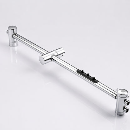 Integrated Body Jet Massage Shower Slide Bar, Chrome Contemporary Wall-Mount Slide Bar