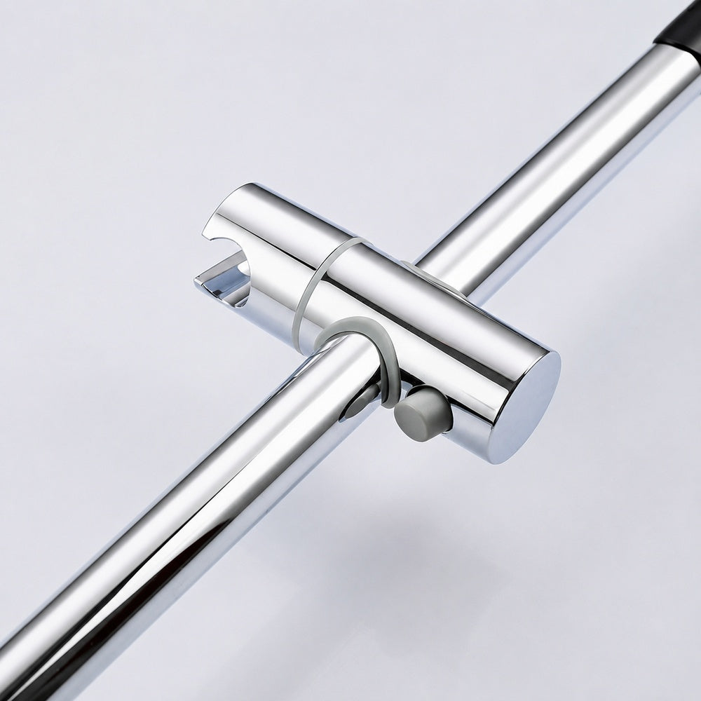 Integrated Body Jet Massage Shower Slide Bar, Chrome Contemporary Wall-Mount Slide Bar
