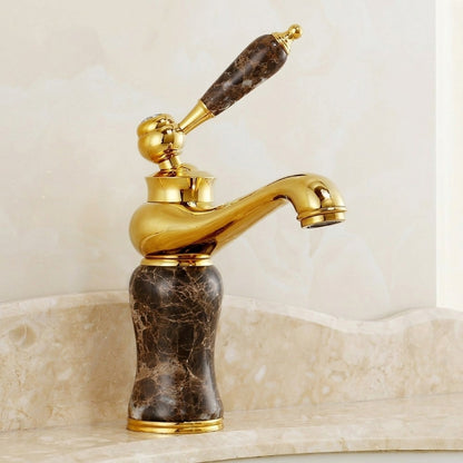 Lagomel single-hole bathroom faucet, set in a Traditional/Classic bathroom