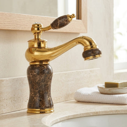 Lagomel single-hole bathroom faucet, set in a Traditional/Classic bathroom