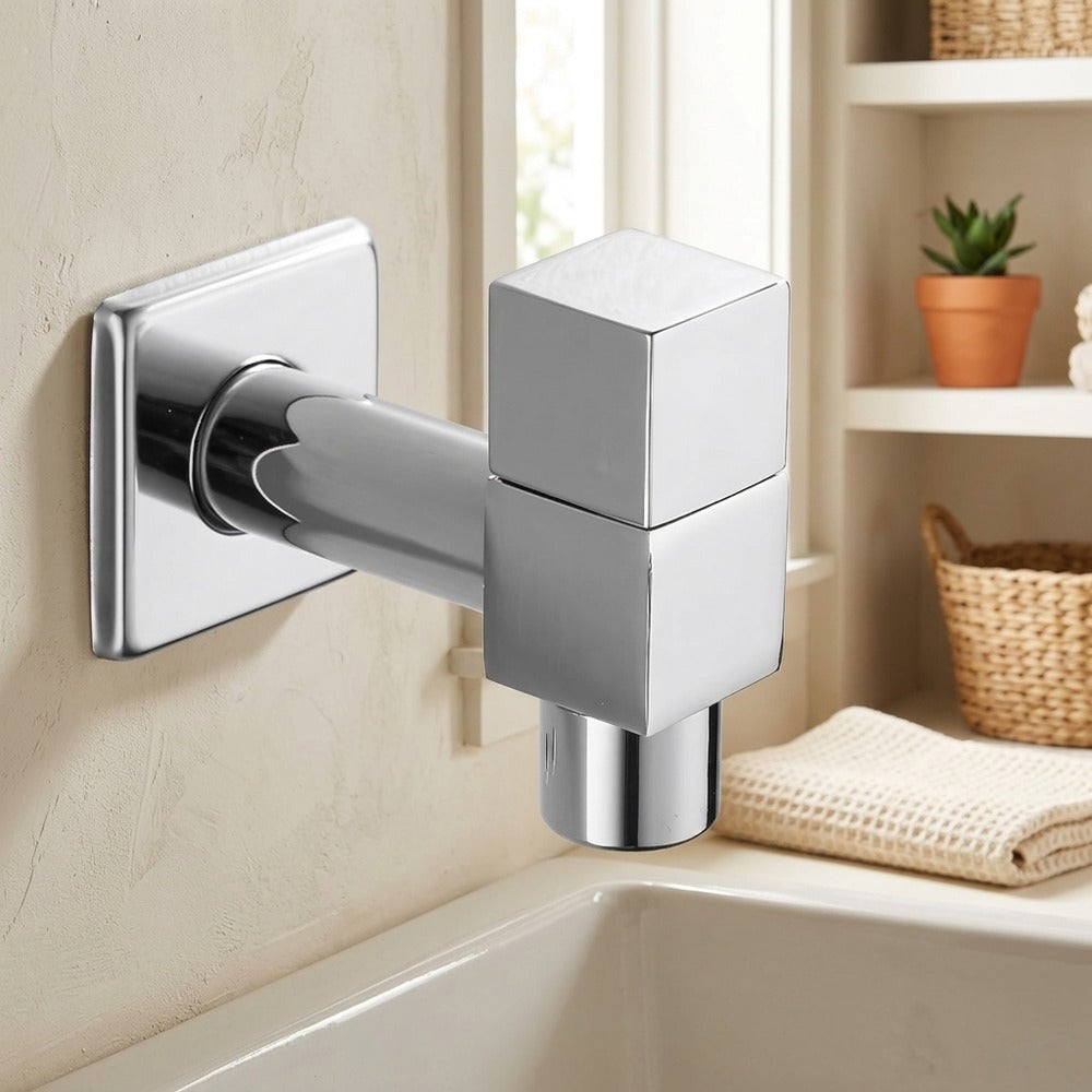 Lagomel wall-mounted washing machine faucet, set in a Traditional/Classic/Rustic/Industrial bathroom
