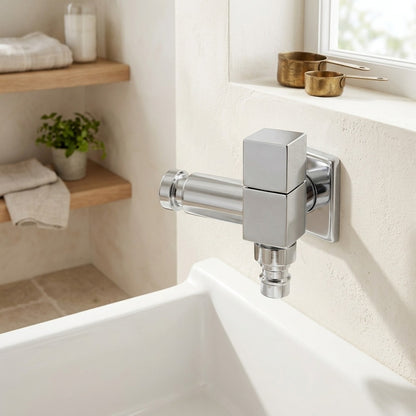 Lagomel wall-mounted washing machine faucet, set in a Traditional/Classic/Rustic/Industrial bathroom
