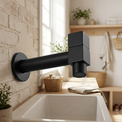 Lagomel wall-mounted washing machine faucet, set in a Traditional/Classic/Rustic/Industrial bathroom
