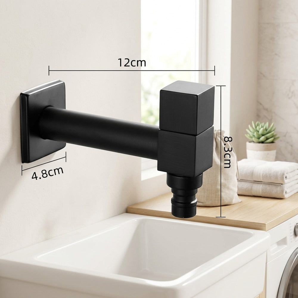 Lagomel wall-mounted washing machine faucet, set in a Traditional/Classic/Rustic/Industrial bathroom
