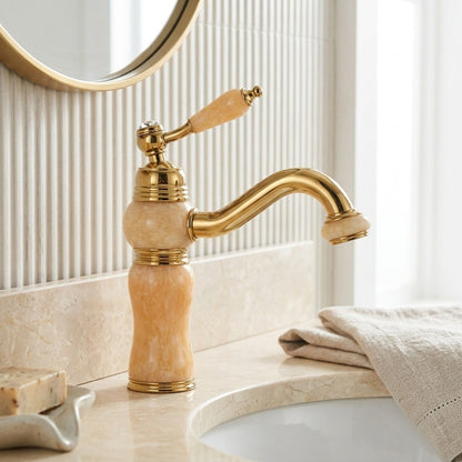 Lagomel single-hole bathroom faucet, set in a Traditional/Classic bathroom