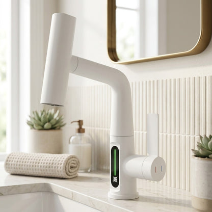 Lagomel pull-out single-hole bathroom faucet, set in a Traditional/Classic/Vintage/Retro bathroom