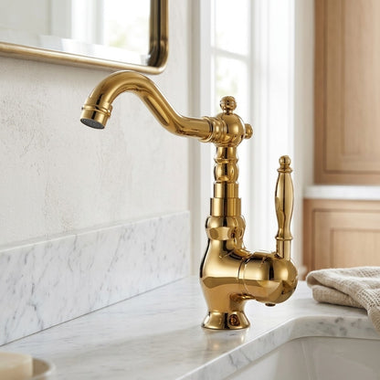 Lagomel single-hole bathroom faucet, set in a Traditional/Classic bathroom