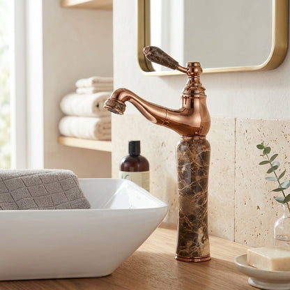 Lagomel pull-out single-hole bathroom faucet, set in a Traditional/Classic/Vintage/Retro bathroom