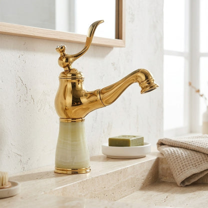 Lagomel single-hole bathroom faucet, set in a Traditional/Classic bathroom