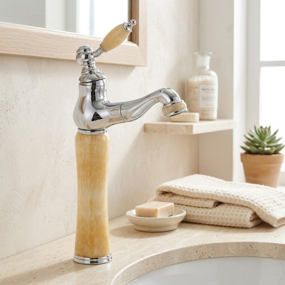 Lagomel single-hole bathroom faucet, set in a Traditional/Classic bathroom