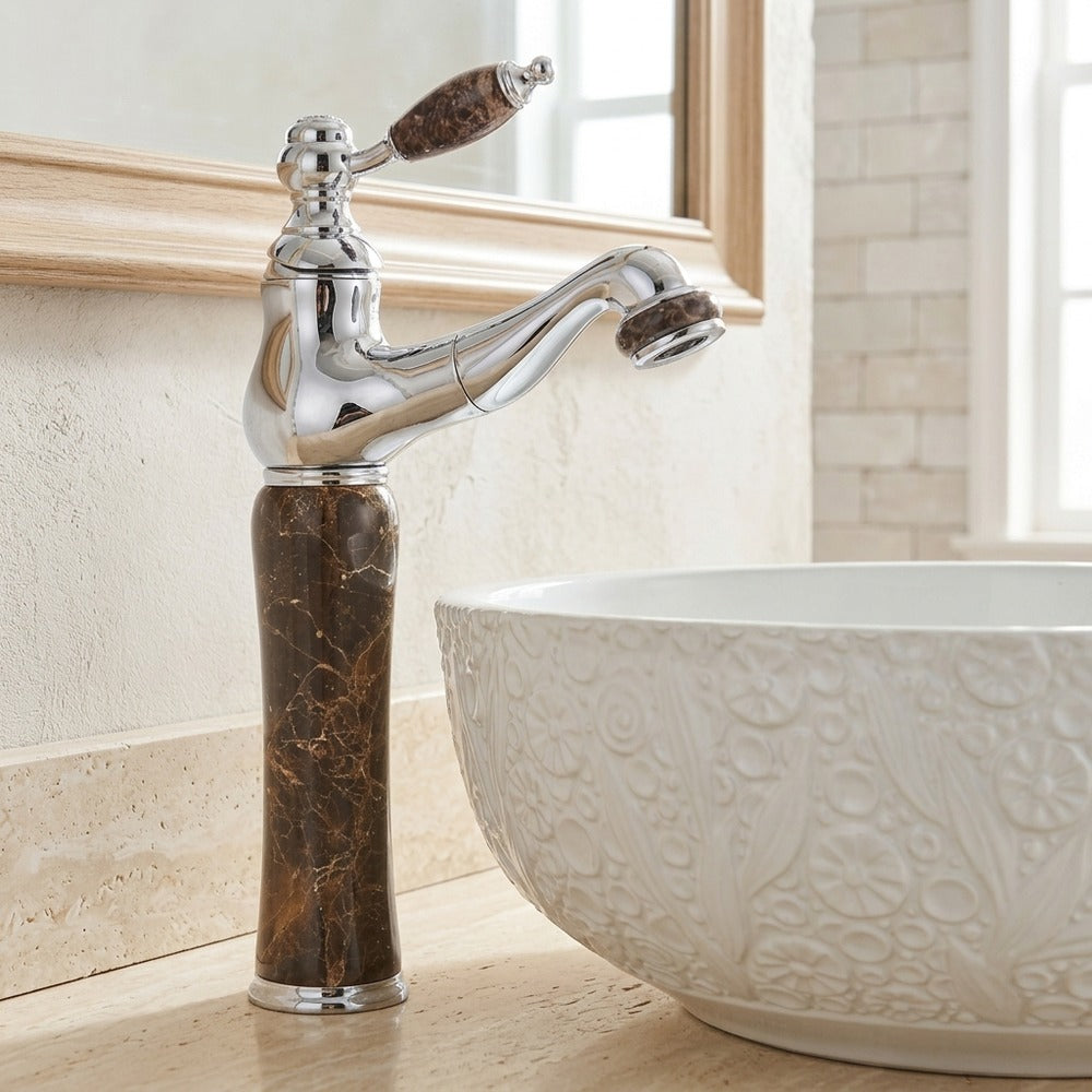 Lagomel single-hole bathroom faucet, set in a Traditional/Classic bathroom