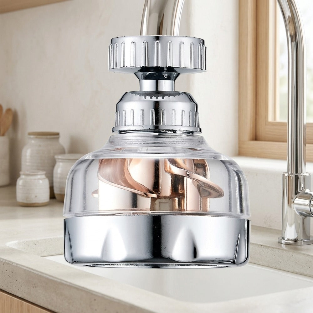 Lagomel faucet aerator in chrome, set in a Modern bathroom