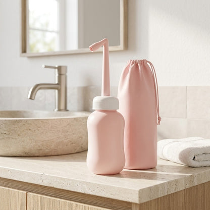 Lagomel bidet attachment, set in a Modern bathroom