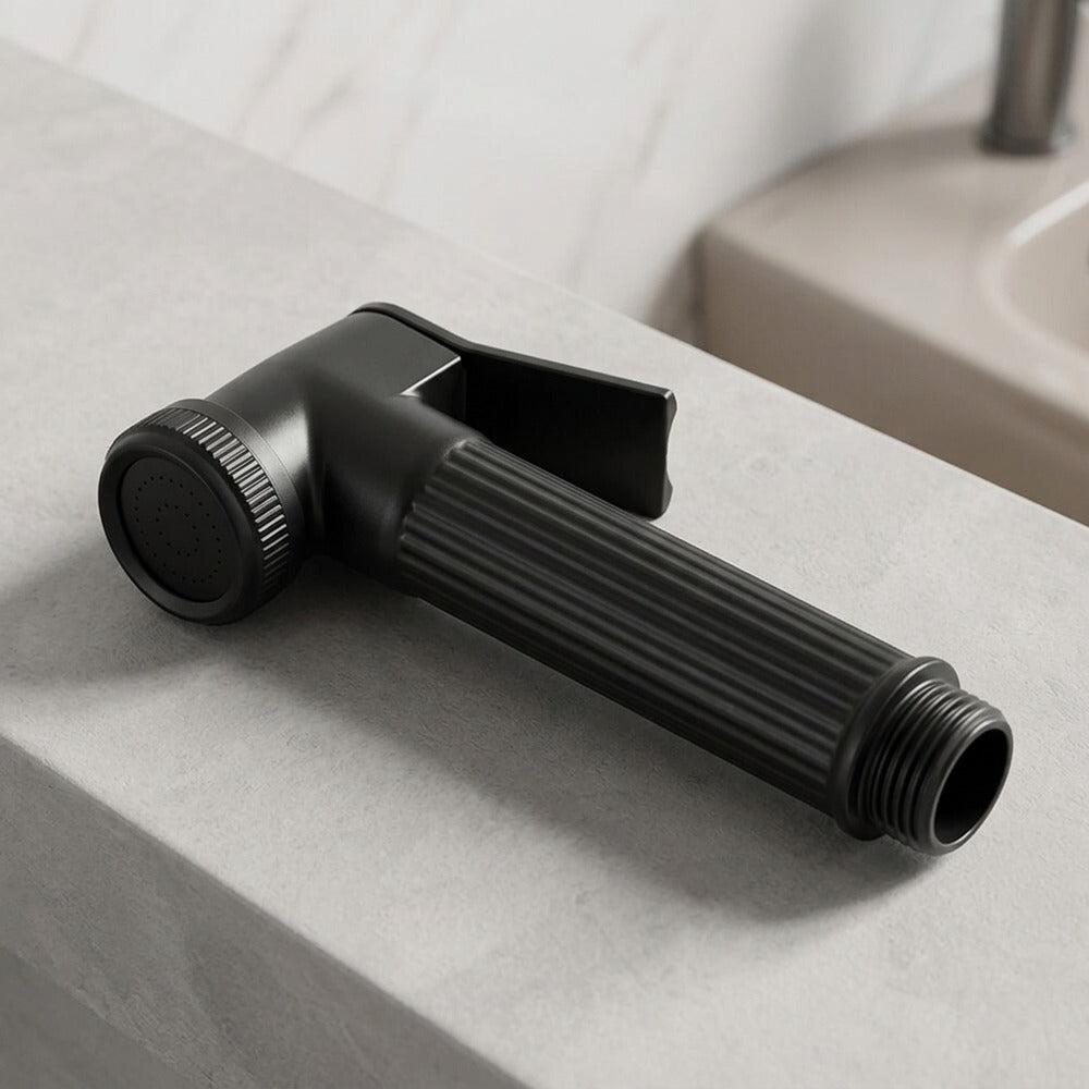 Lagomel single-handle bidet faucet, set in a Contemporary bathroom