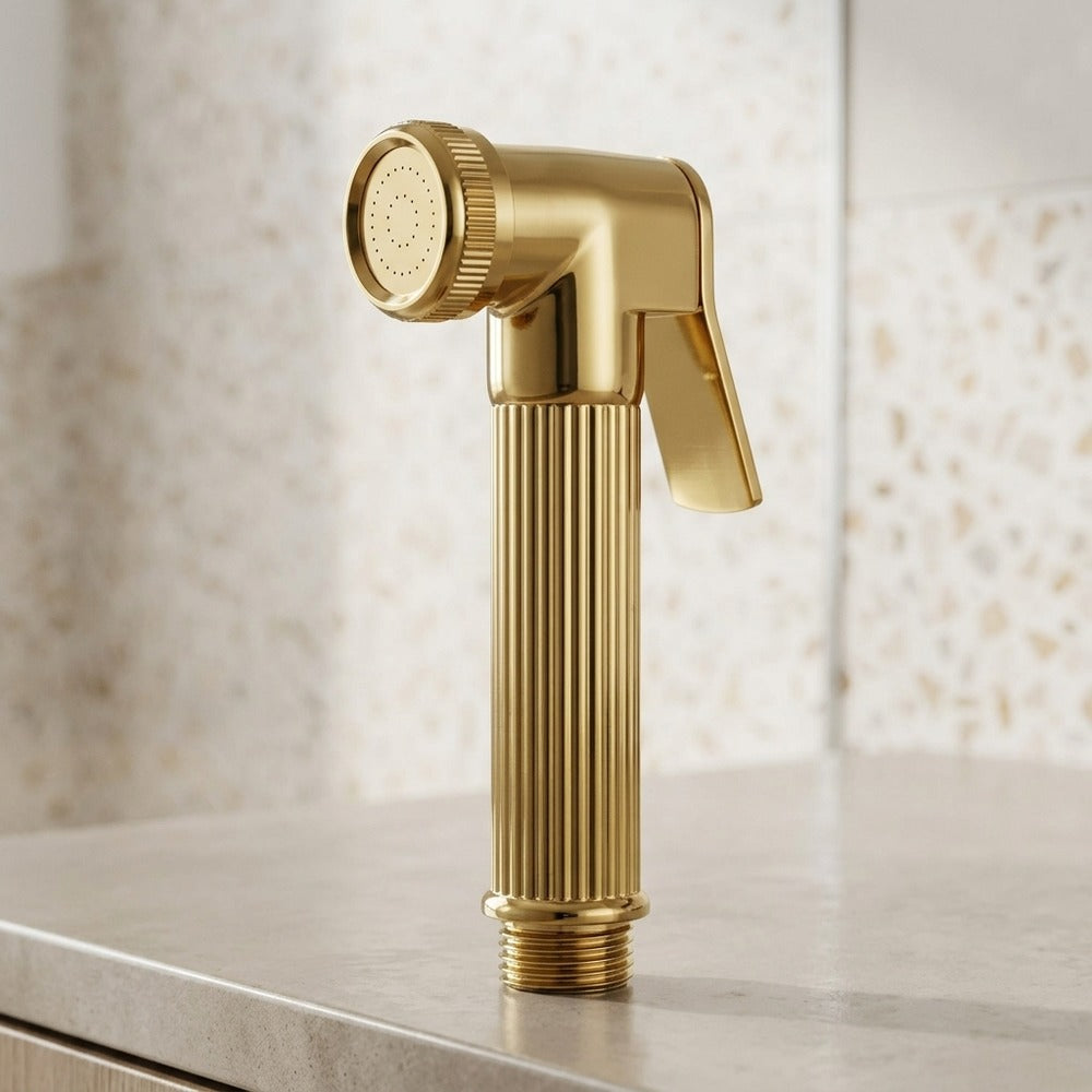 Lagomel single-handle bidet faucet, set in a Contemporary bathroom