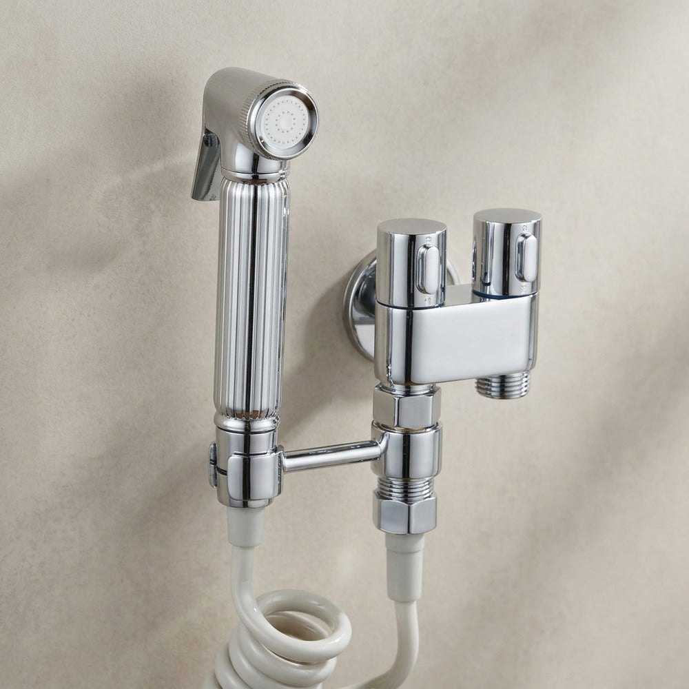 Lagomel wall-mounted bidet faucet, set in a Traditional/Classic/Vintage/Retro bathroom