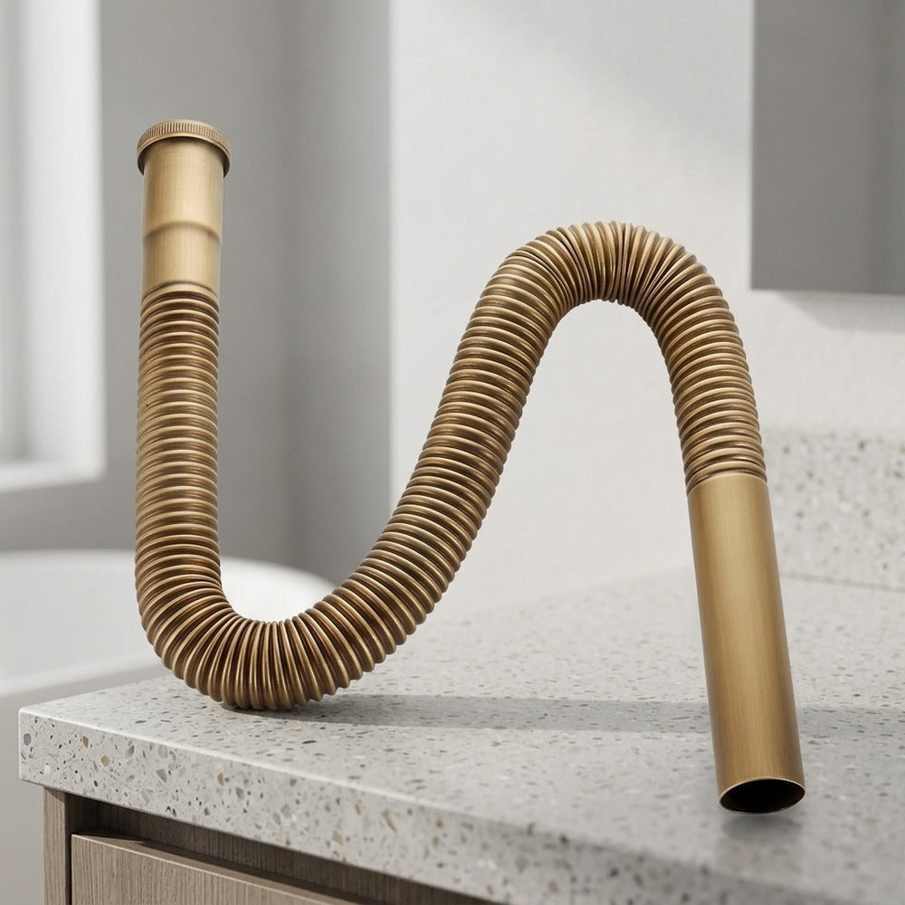 Lagomel p-trap, set in a Contemporary bathroom
