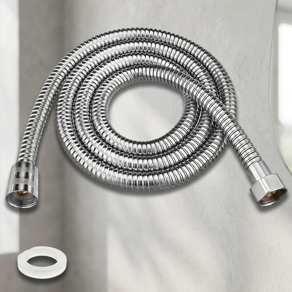 Lagomel shower hose, set in a Contemporary bathroom