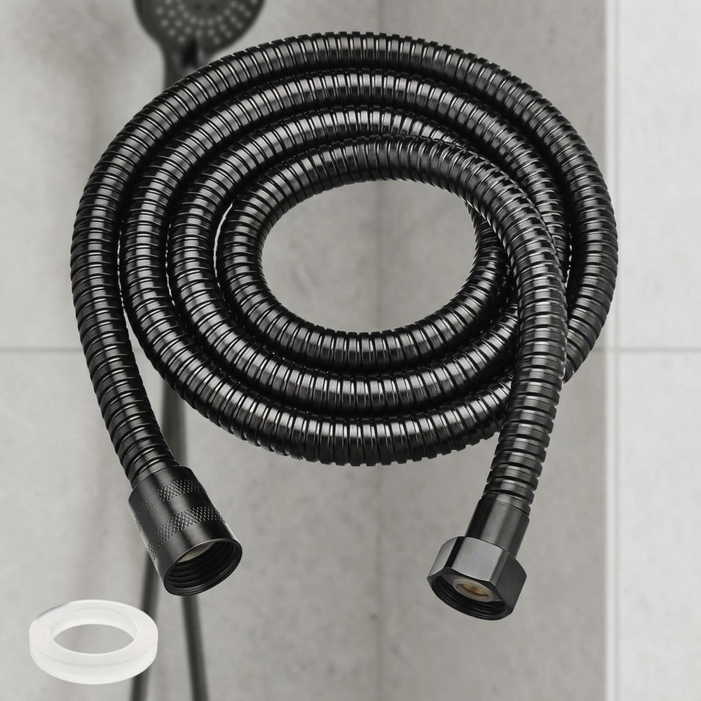 Lagomel shower hose, set in a Contemporary bathroom