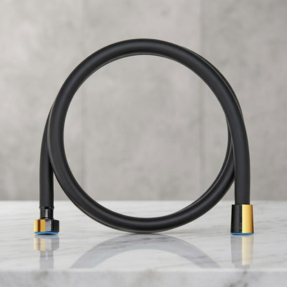 Lagomel shower hose, set in a Contemporary bathroom
