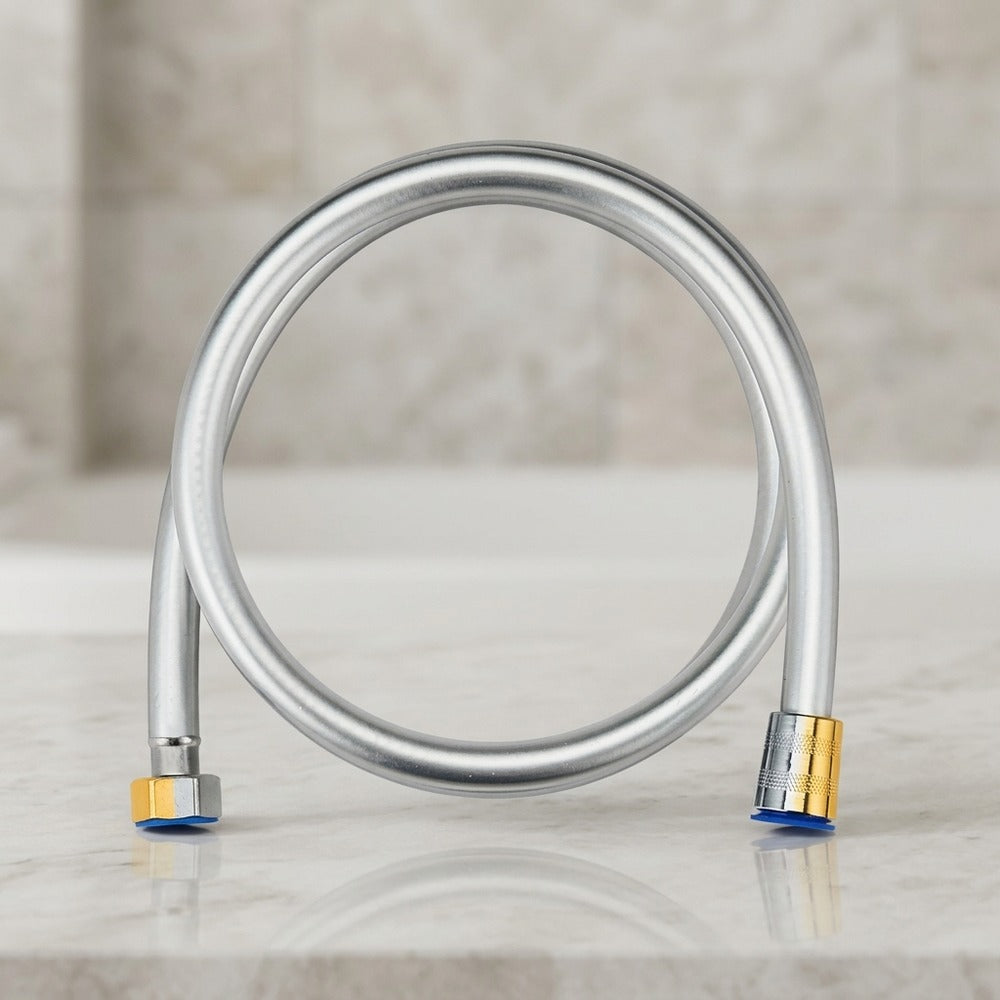 Lagomel shower hose, set in a Contemporary bathroom