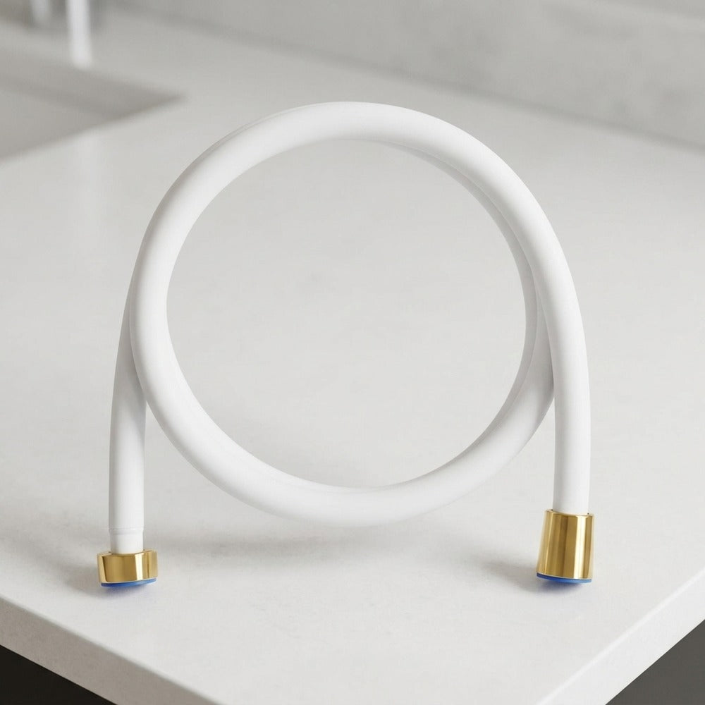 Lagomel shower hose, set in a Contemporary bathroom