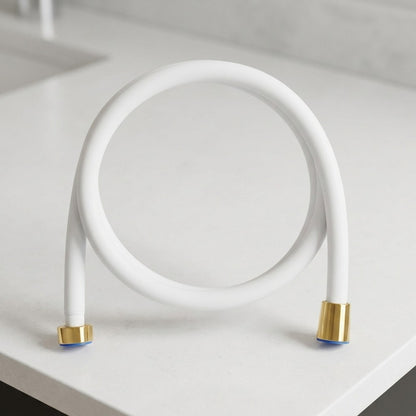 Lagomel shower hose, set in a Contemporary bathroom