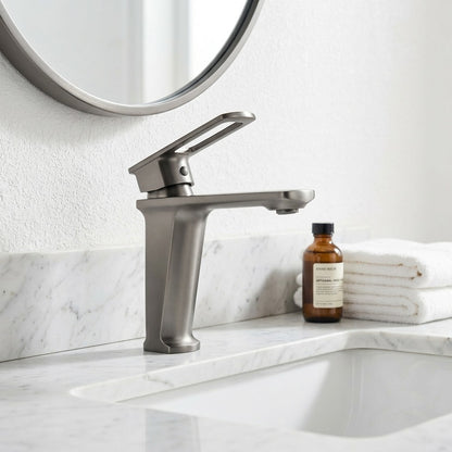 Lagomel single-hole bathroom faucet, set in a Traditional/Classic bathroom