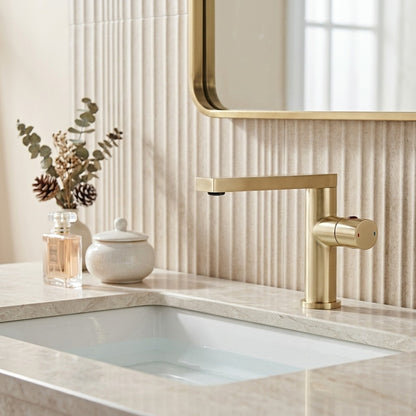 Lagomel single-hole bathroom faucet, set in a Traditional/Classic bathroom