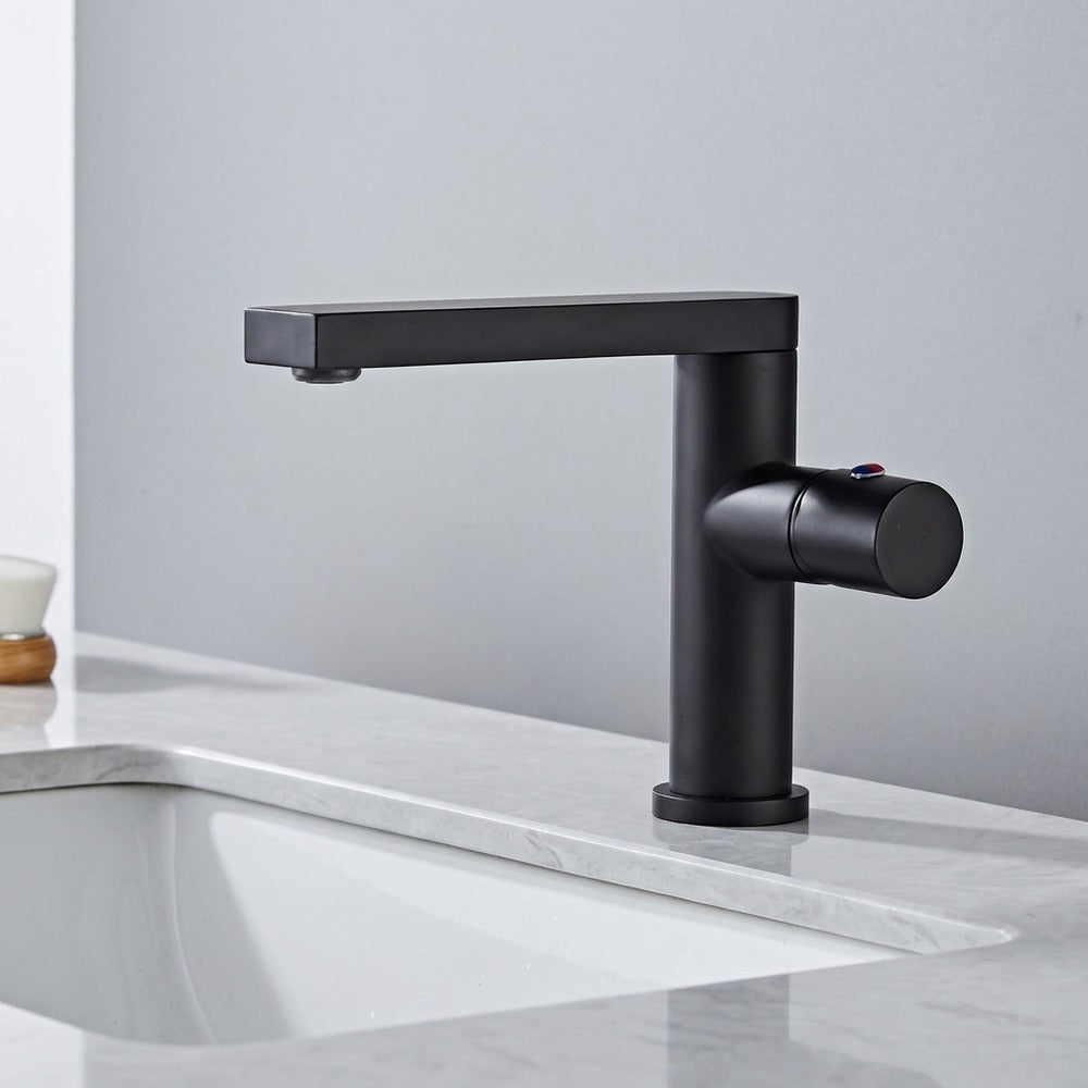 Lagomel single-hole bathroom faucet, set in a Traditional/Classic bathroom