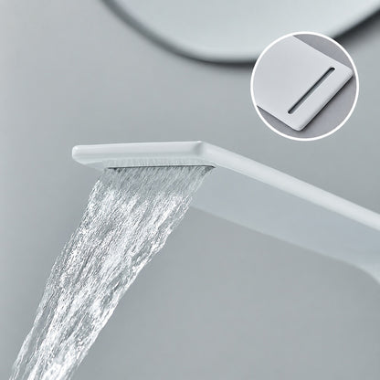 Waterfall Single-Handle Single-Hole Bathroom Faucet, Deck Mounted Basin Faucet