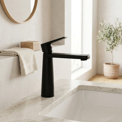 Lagomel single-hole bathroom faucet, set in a Traditional/Classic bathroom